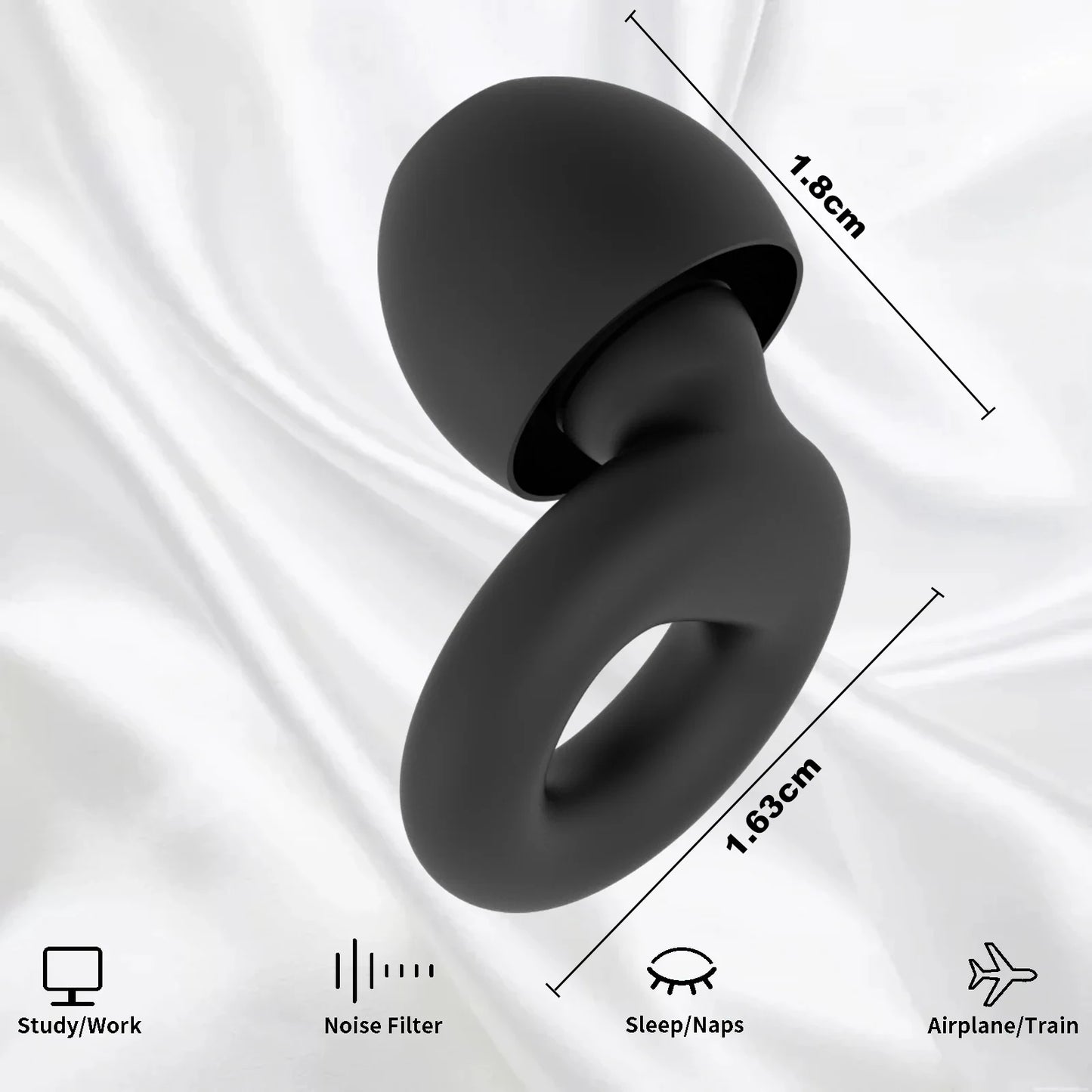 Noise Cancel Noise Silicone Earplugs