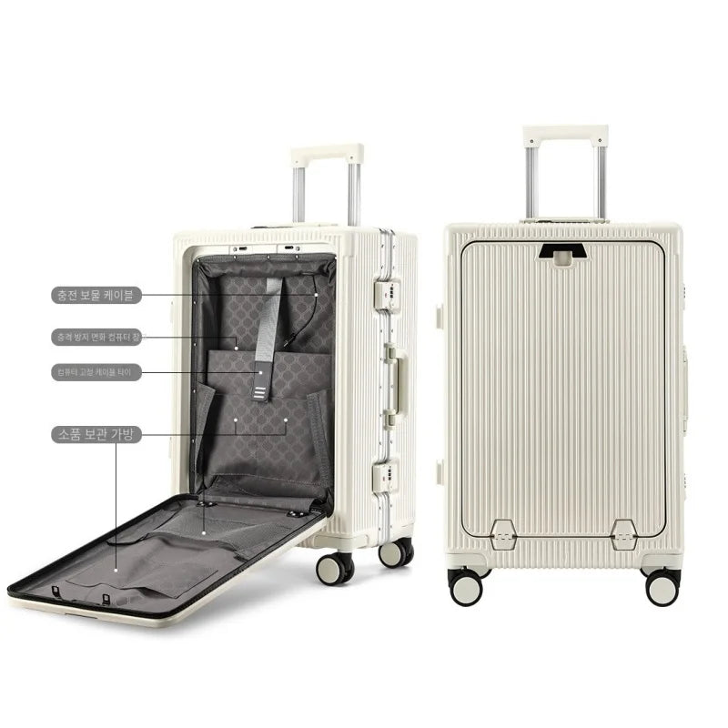 Aluminum Frame Trolley Case Carry-on Luggage