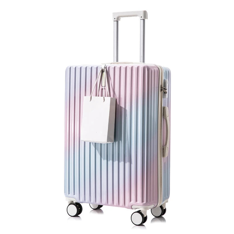 Fashion Gradient Rolling Luggage Travel Suitcase